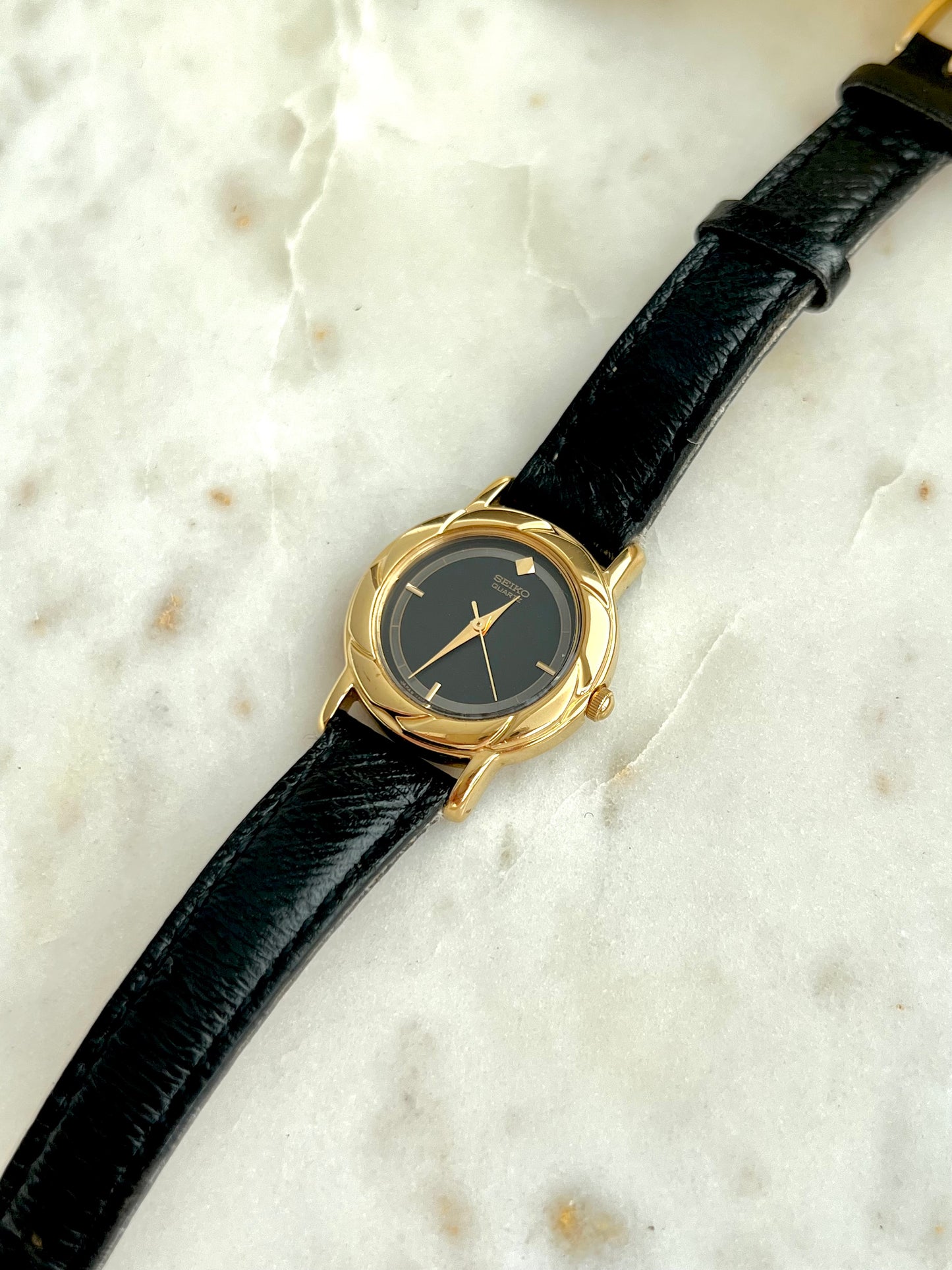 Seiko Petal Case Gold Tone Women's Watch