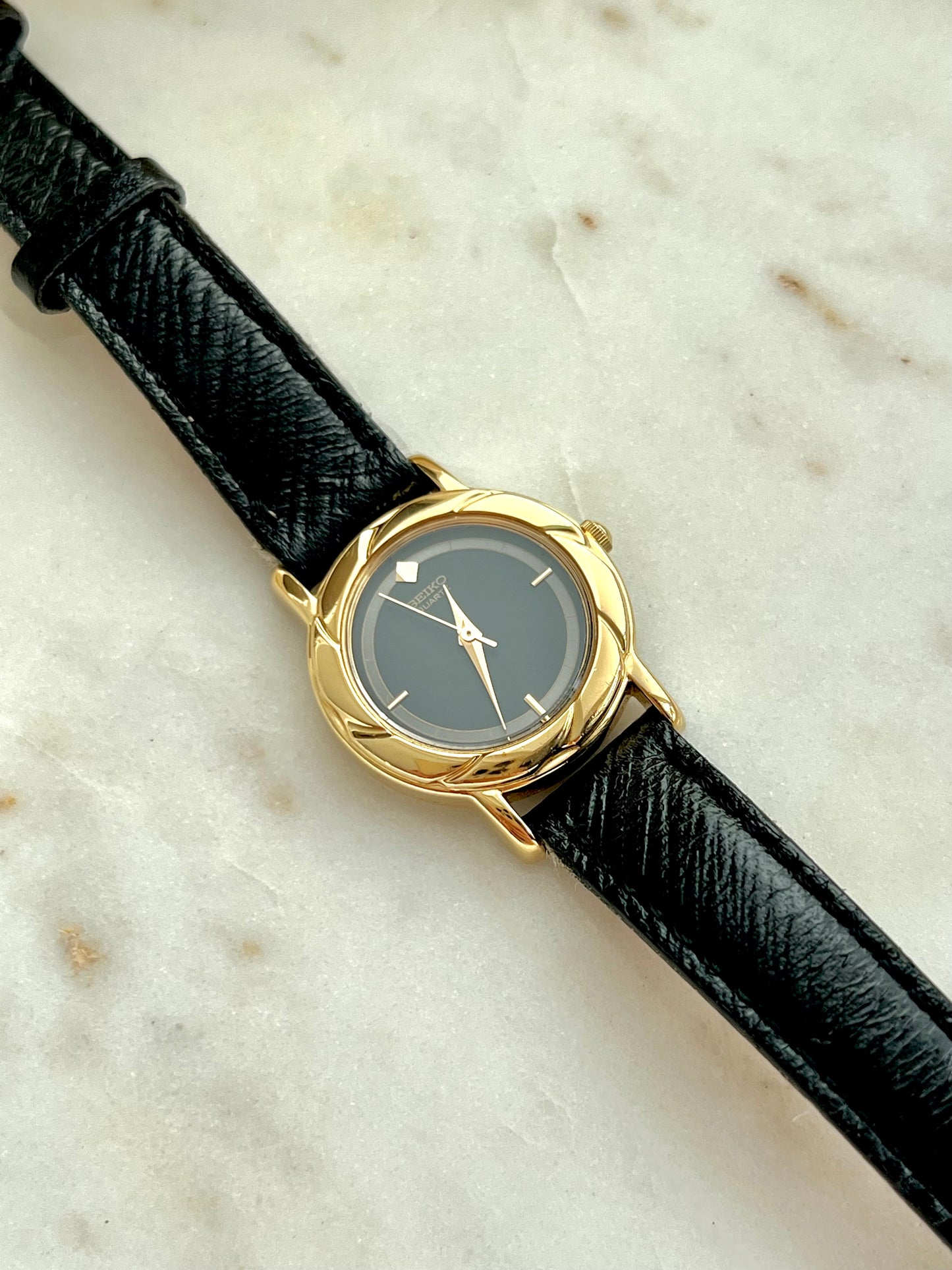 Seiko Petal Case Gold Tone Women's Watch