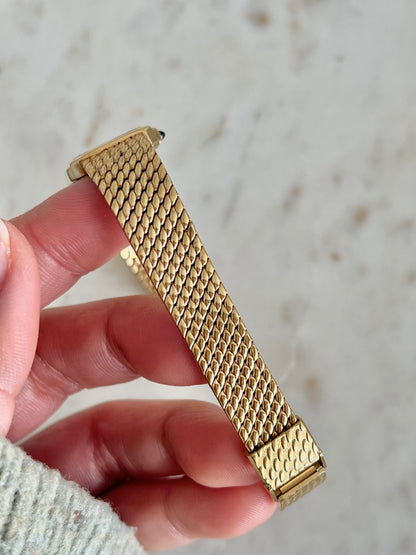 Seiko Exceline Rectangular Gold Toned Woman's Watch