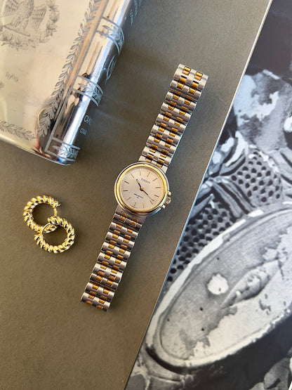 Tissot Seastar Two Toned Woman's Watch with Patterned Dial