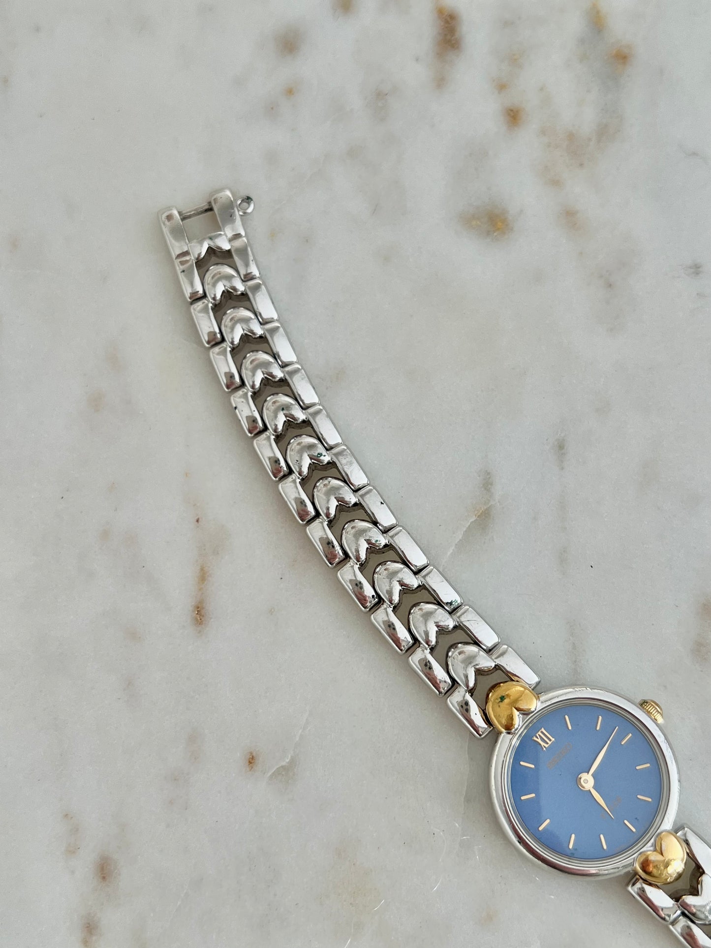 Seiko Tisse Blue Dial Heart Bracelet Women’s Watch