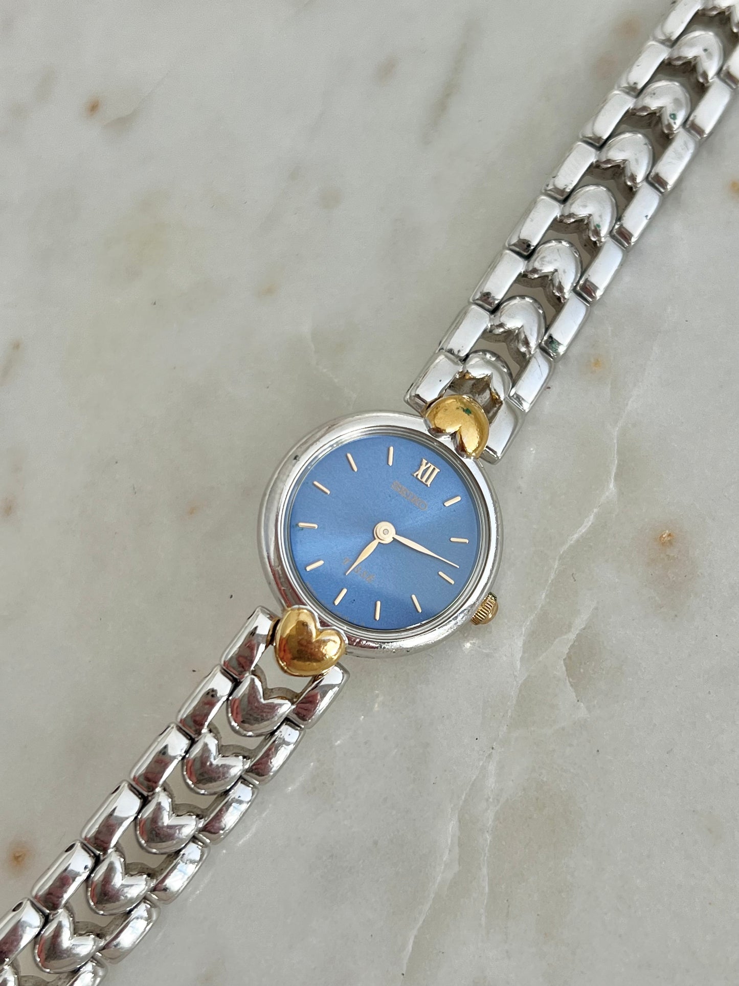 Seiko Tisse Blue Dial Heart Bracelet Women’s Watch