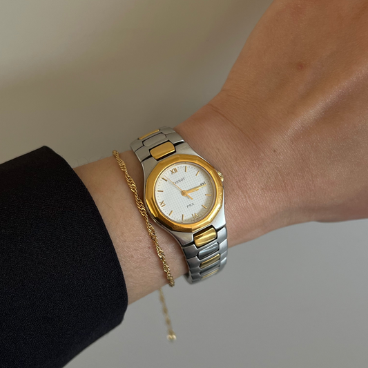 Tissot PRX Two Tone White Dial with Integrated Bracelet