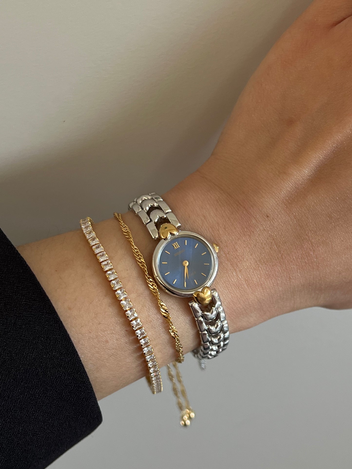 Seiko Tisse Blue Dial Heart Bracelet Women’s Watch