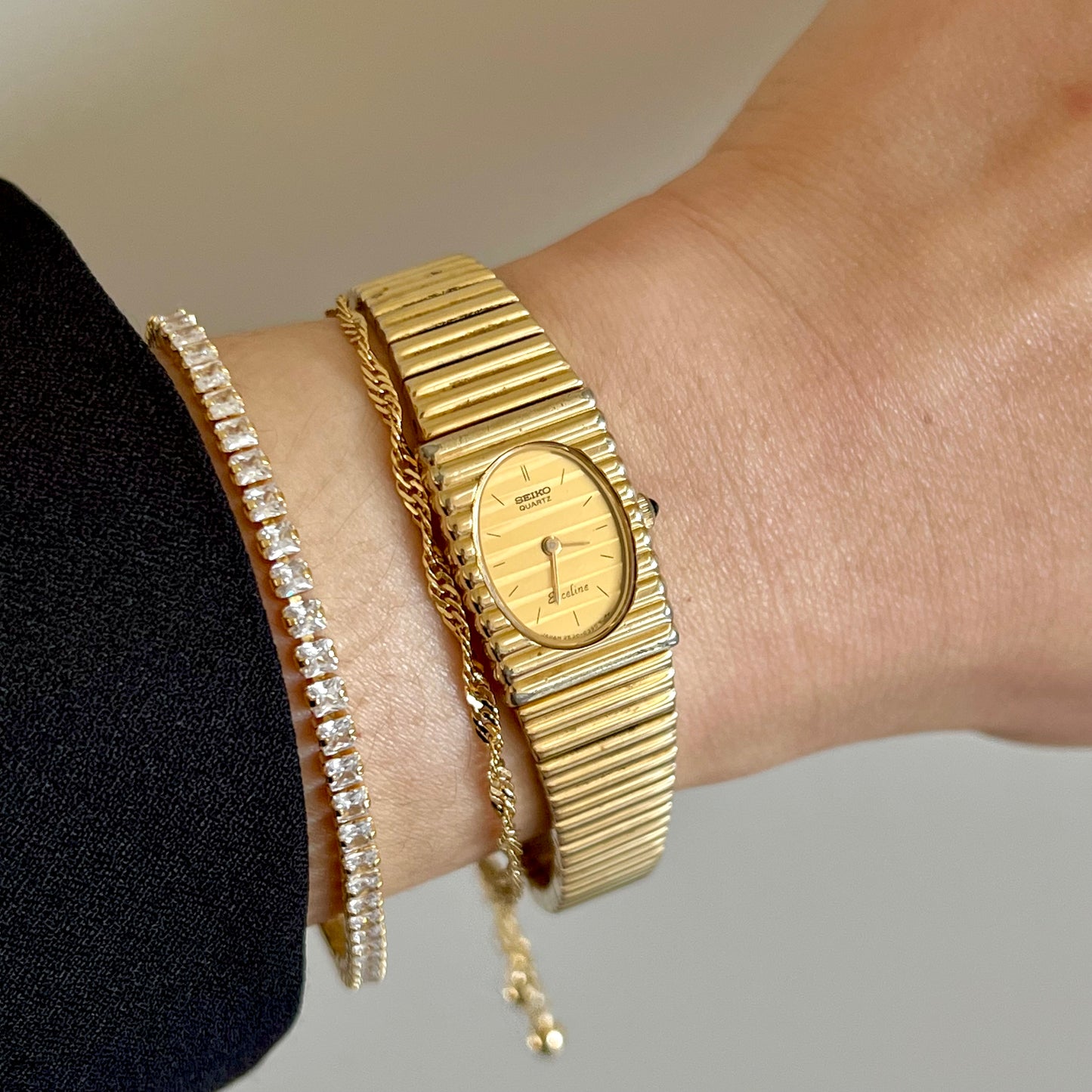 Seiko Gold Women's Watch with Bamboo Bracelet