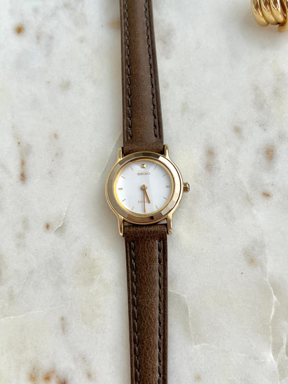 Seiko Exceline Faceted Tungsten Bezel Women's Watch