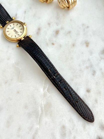 Longines Faceted Bezel Ivory Dial Women's Watch