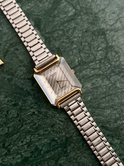 Rado Florence Two Tone Ladies Watch with Silver Stripe Dial