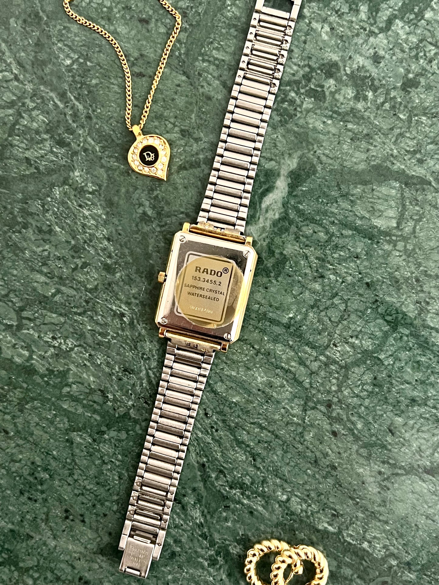 Rado Florence Two Tone Ladies Watch with Silver Stripe Dial