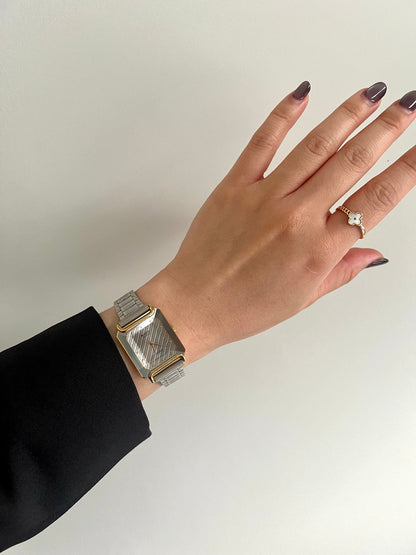 Rado Florence Two Tone Ladies Watch with Silver Stripe Dial