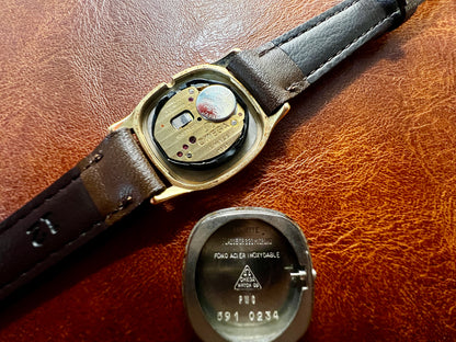 Omega De Ville Cushion Case Woman's Watch with Rope Bezel Pattern