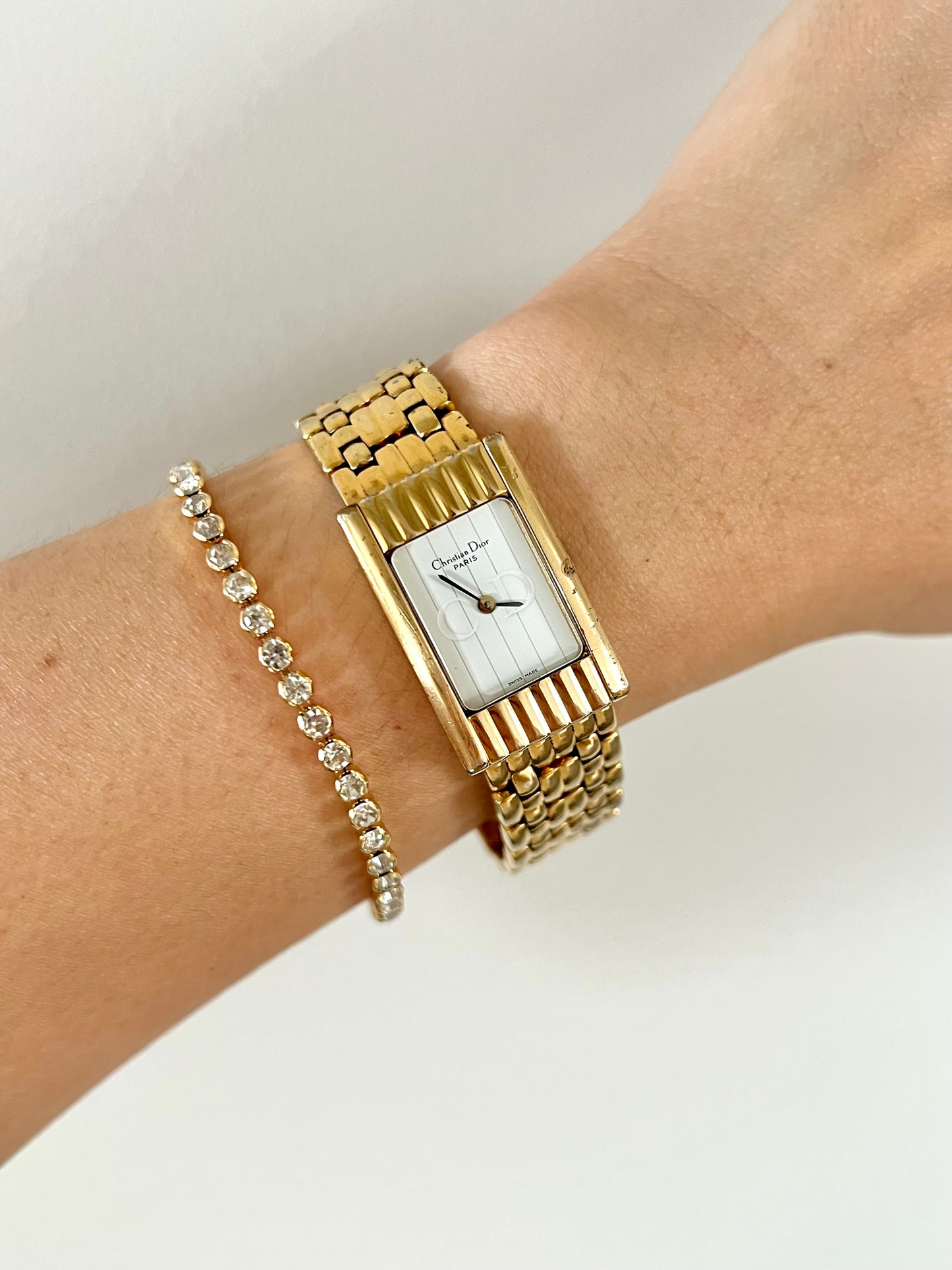 Christian Dior Sculpted Rectangular Bracelet Watch