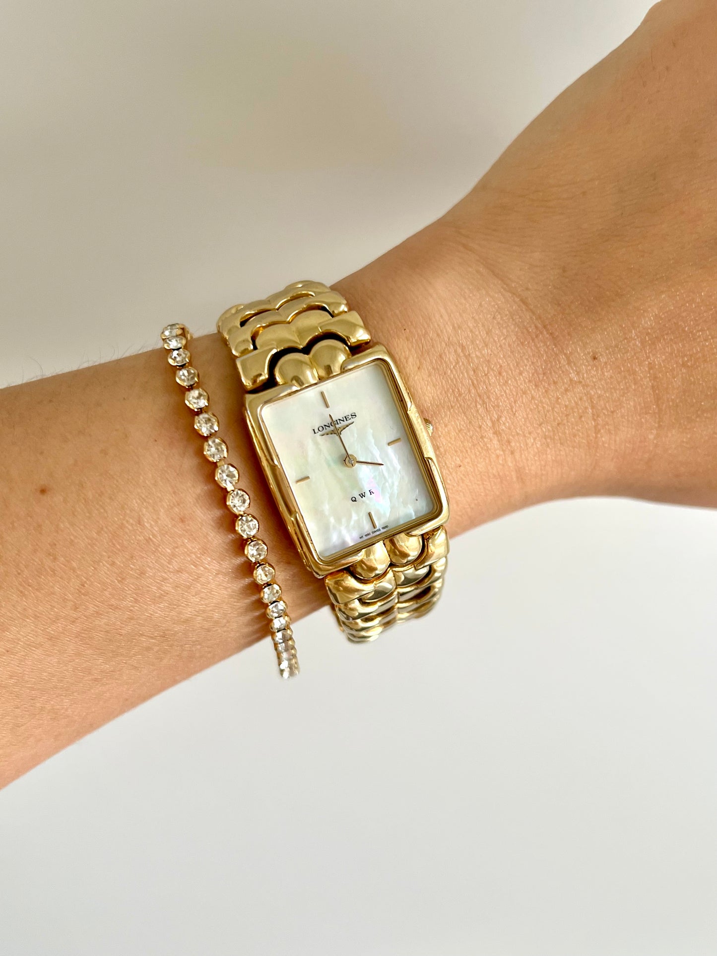Longines Mother of Pearl Sculpted Bracelet Watch