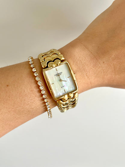 Longines Mother of Pearl Sculpted Bracelet Watch
