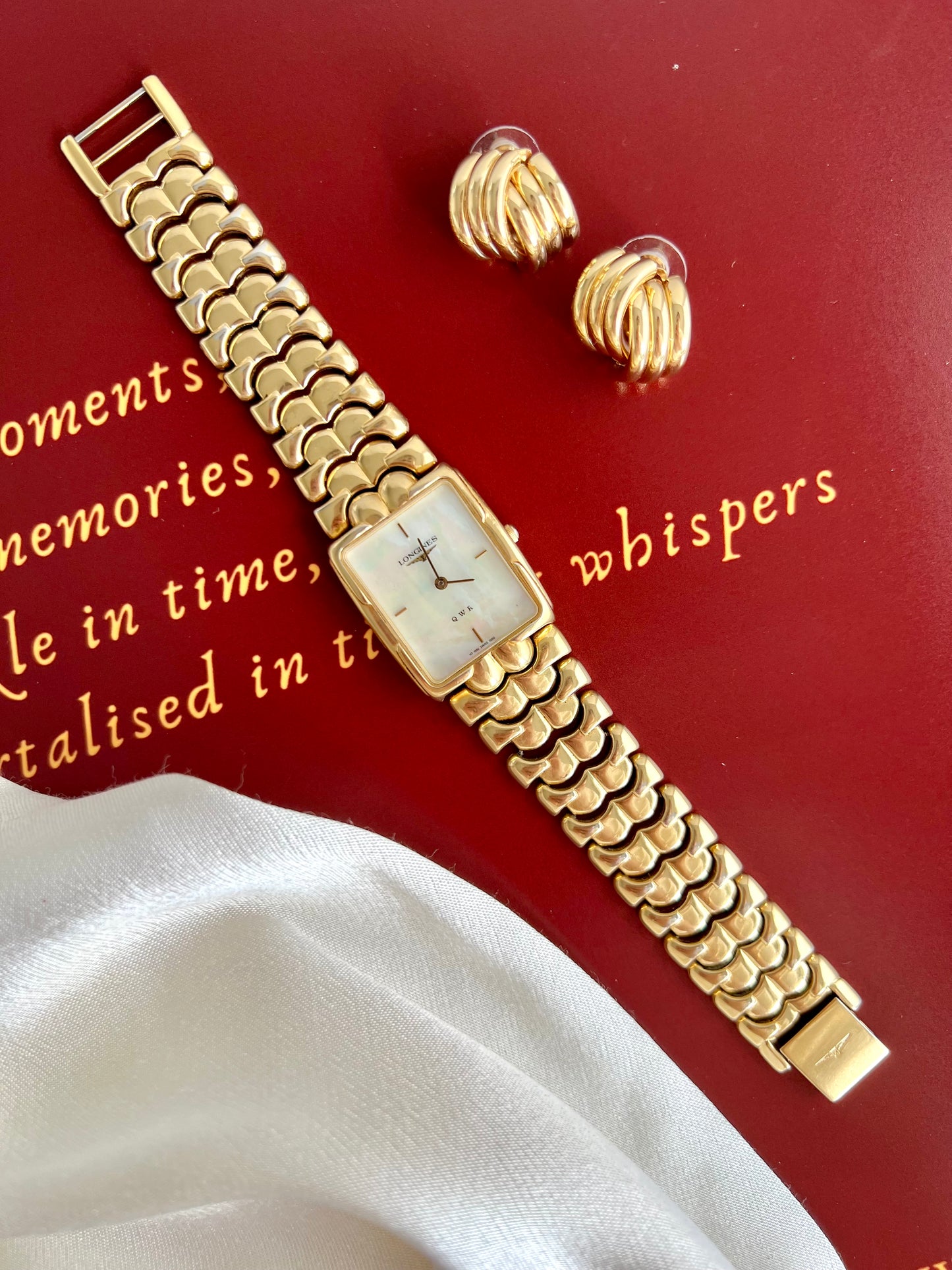 Longines Mother of Pearl Sculpted Bracelet Watch