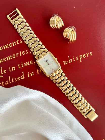 Longines Mother of Pearl Sculpted Bracelet Watch