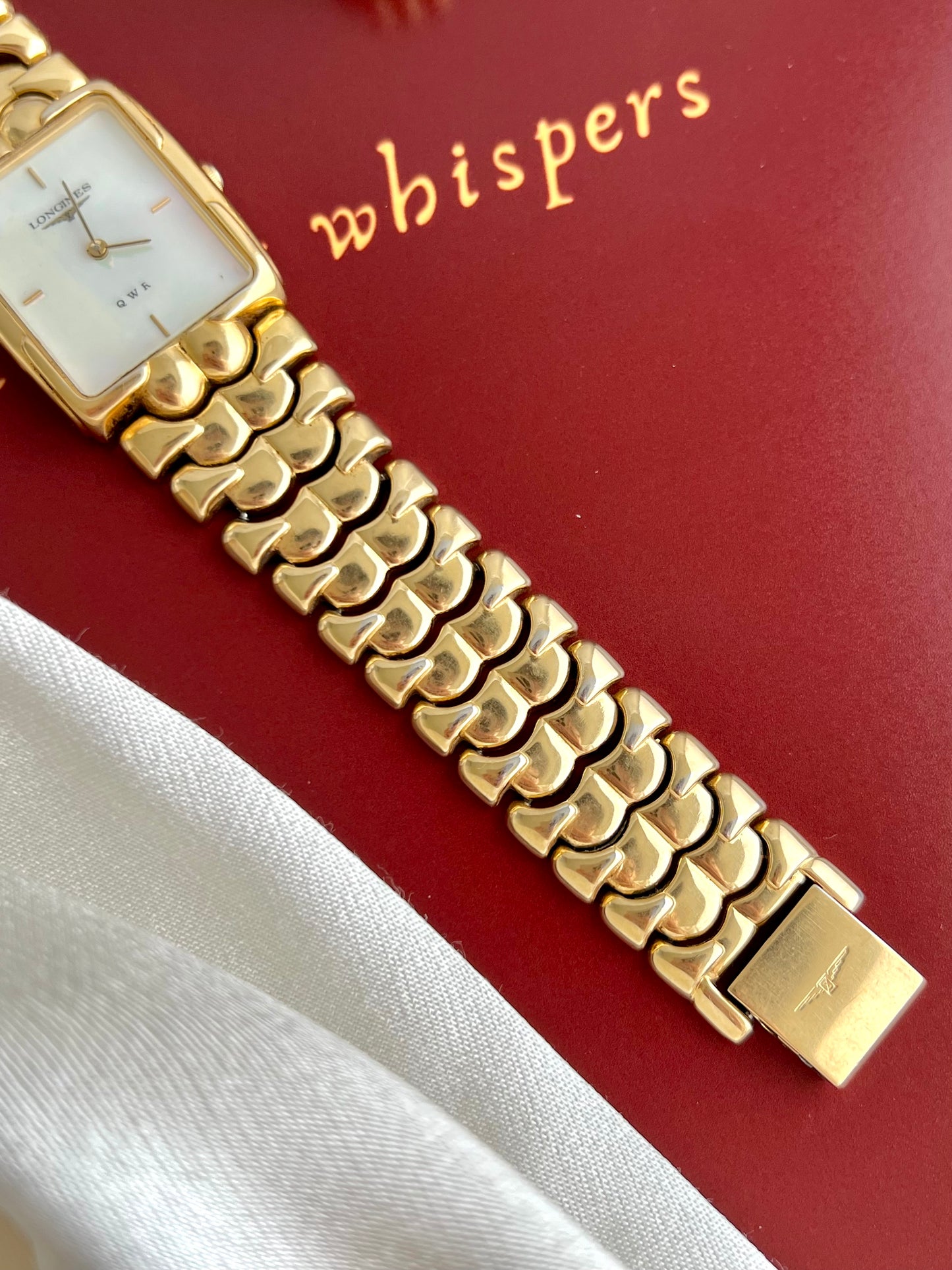 Longines Mother of Pearl Sculpted Bracelet Watch