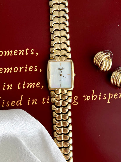 Longines Mother of Pearl Sculpted Bracelet Watch