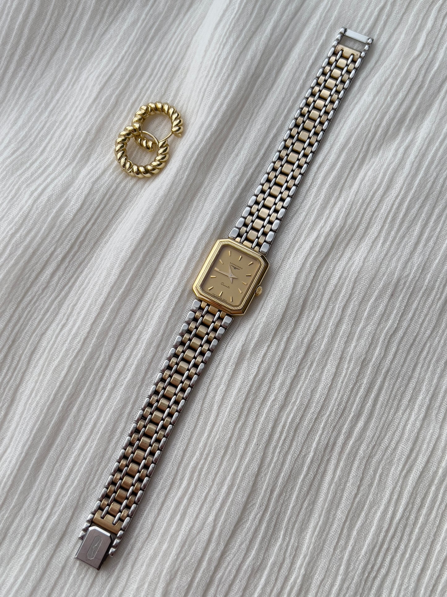 Longines Tank Women's Watch with Two Tone Bracelet