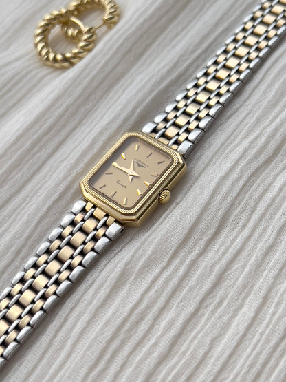 Longines Tank Women's Watch with Two Tone Bracelet