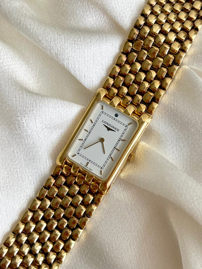 Longines Flagship White Dial Rice Bracelet Unisex Watch