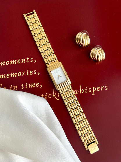 Christian Dior Sculpted Rectangular Bracelet Watch