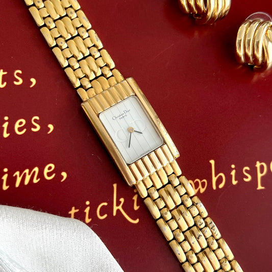Christian Dior Sculpted Rectangular Bracelet Watch