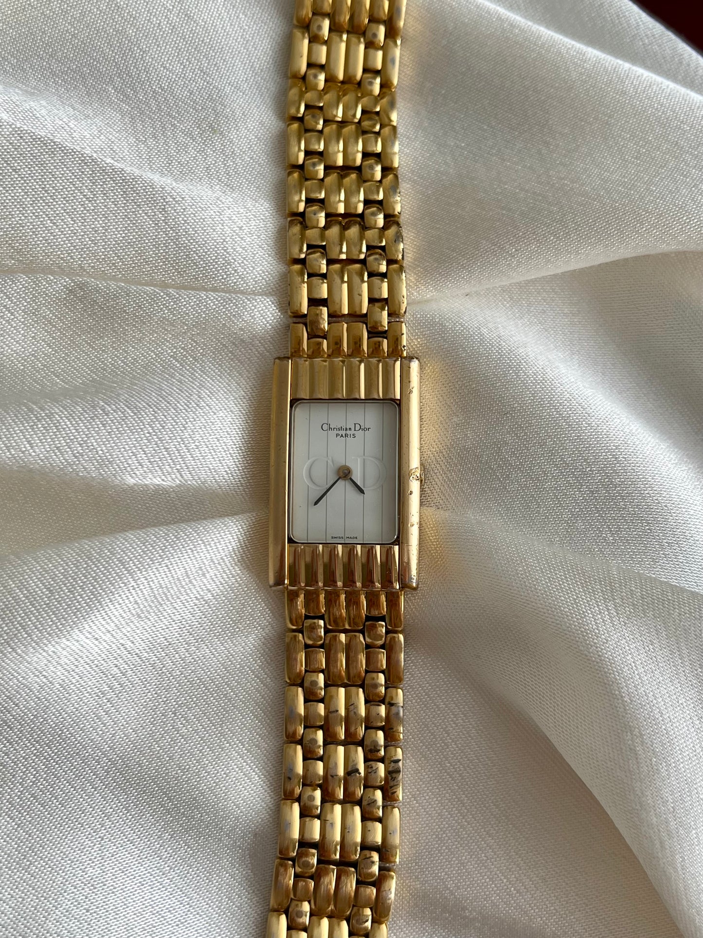 Christian Dior Sculpted Rectangular Bracelet Watch