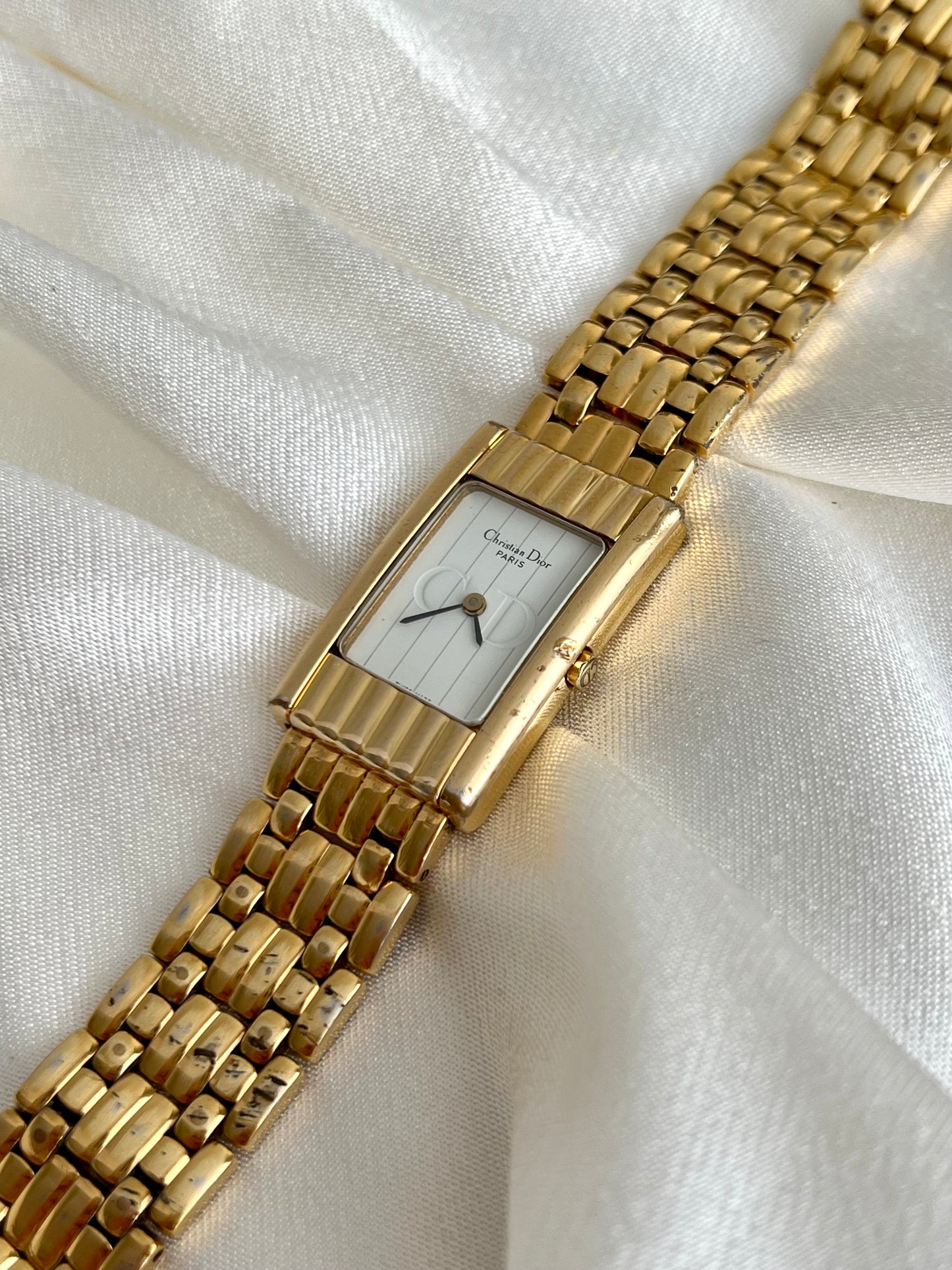 Christian Dior Sculpted Rectangular Bracelet Watch