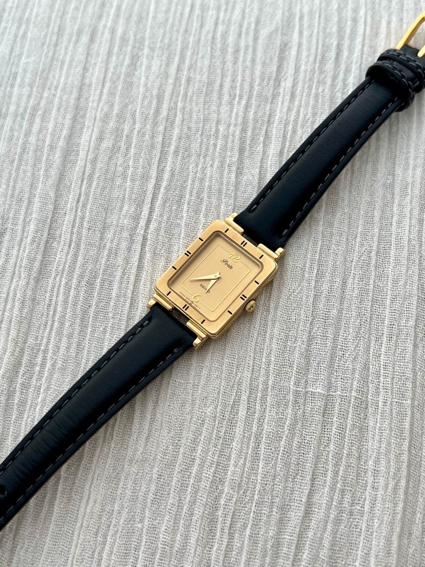 Seiko Porte Art Deco Inspired Rectangular Watch