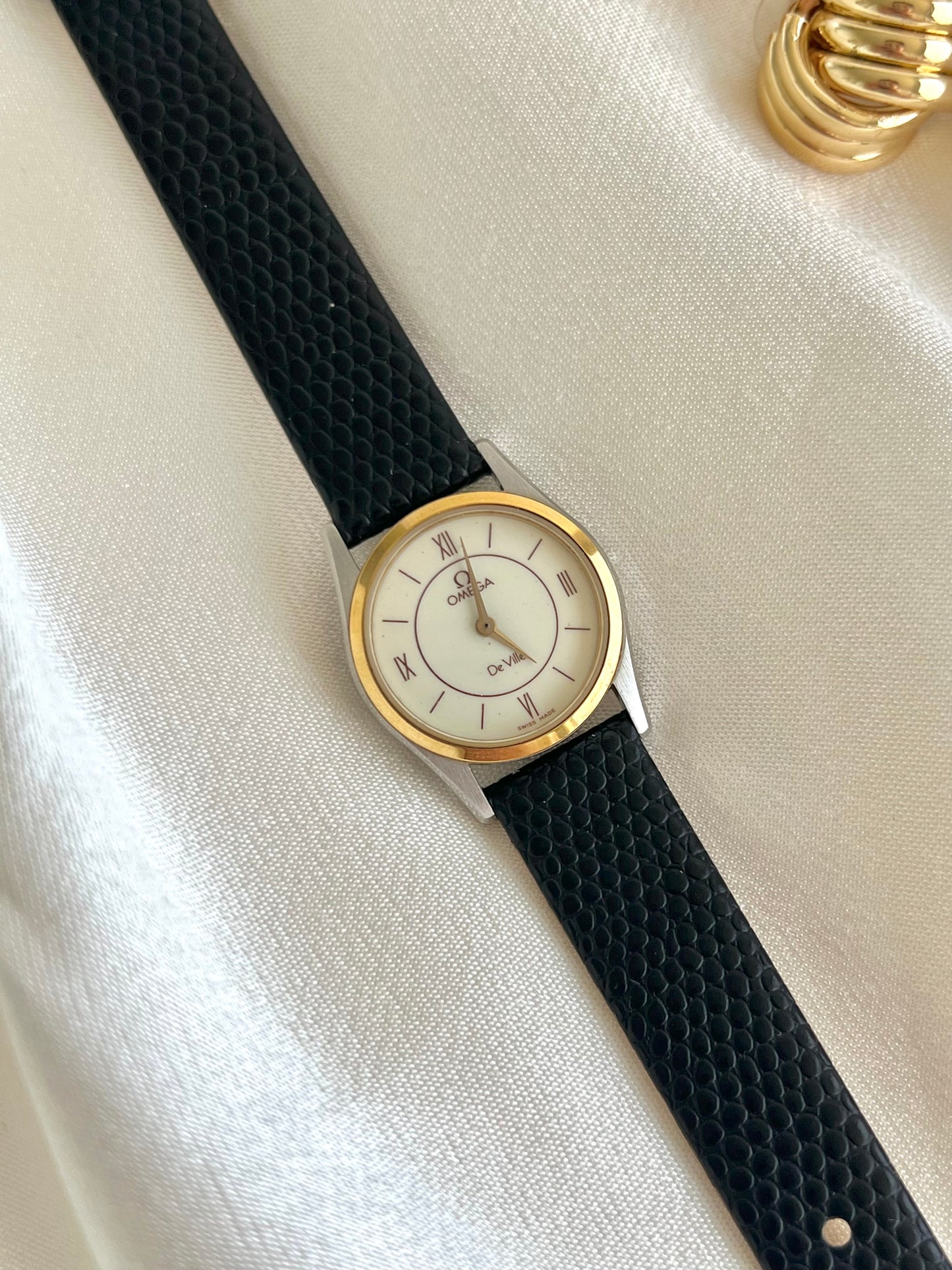 Omega De Ville Two Tone Roman Dial Watch