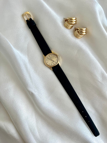 Omega De Ville Oval Gold Tone Strap Watch