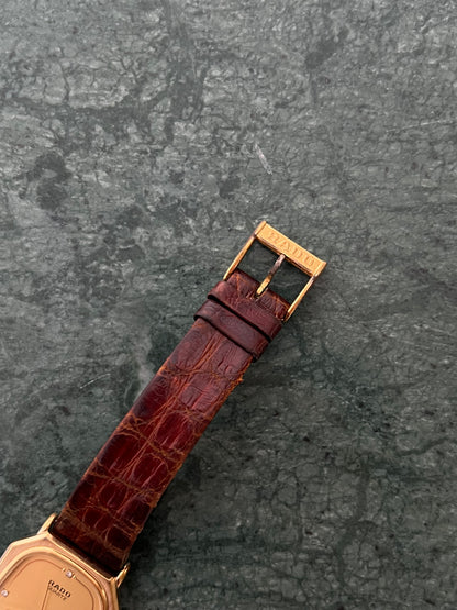 Rado Gold Contour Ladies Watch with Diamond Markers