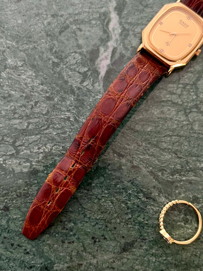 Rado Gold Contour Ladies Watch with Diamond Markers