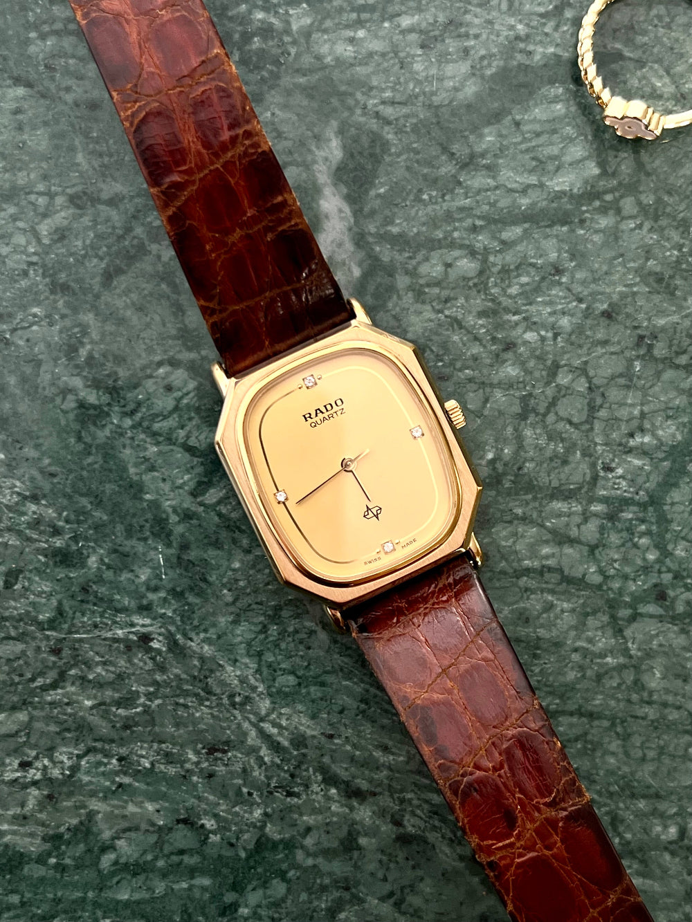 Rado Gold Contour Ladies Watch with Diamond Markers