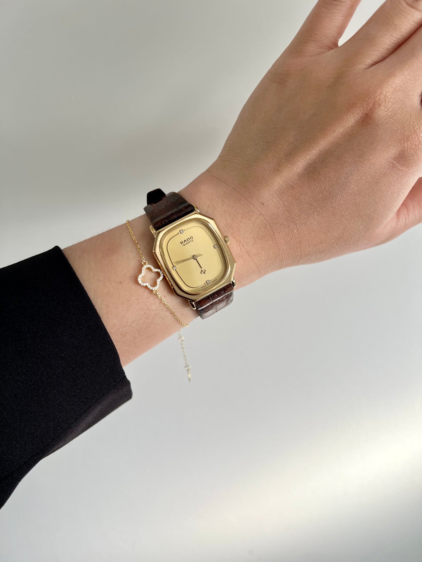 Rado Gold Contour Ladies Watch with Diamond Markers