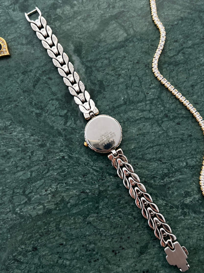 Seiko Exceline Two Tone Leaf Link Ladies Watch with Diamond Markers