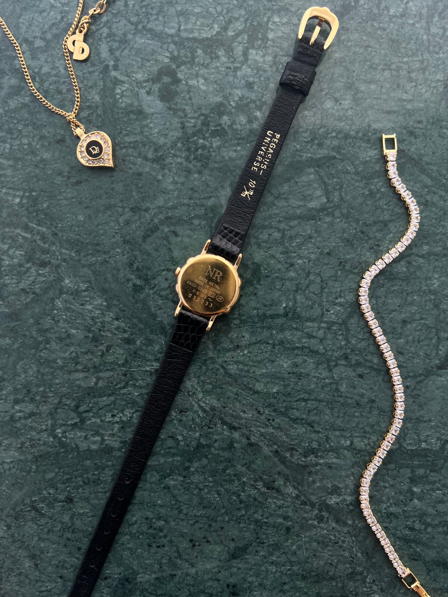 Nina Ricci x Seiko Ladies Gold Watch with Crystal Accents