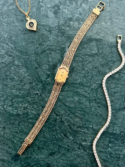 Citizen Braided Gold Tank Ladies Watch