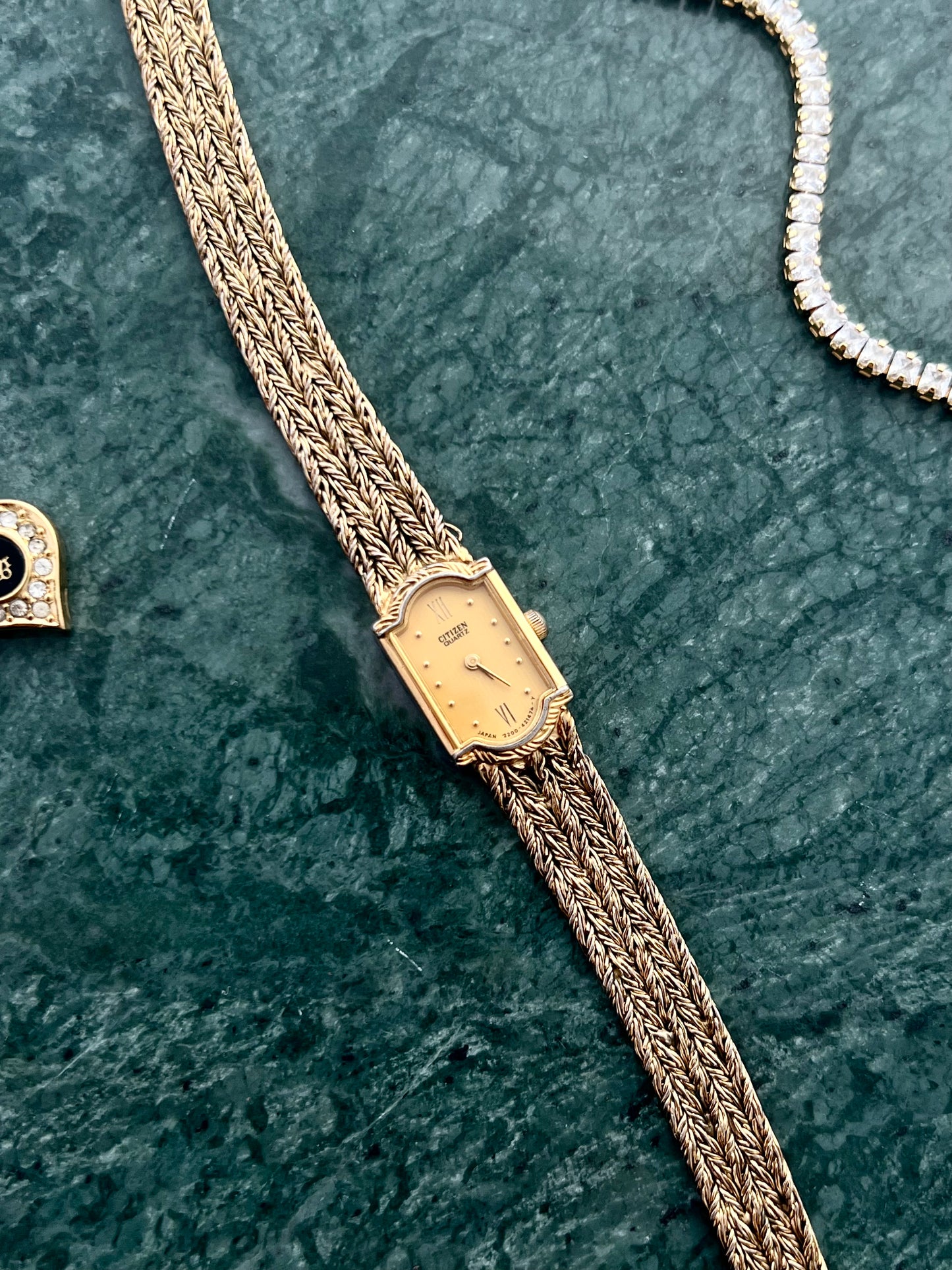 Citizen Braided Gold Tank Ladies Watch