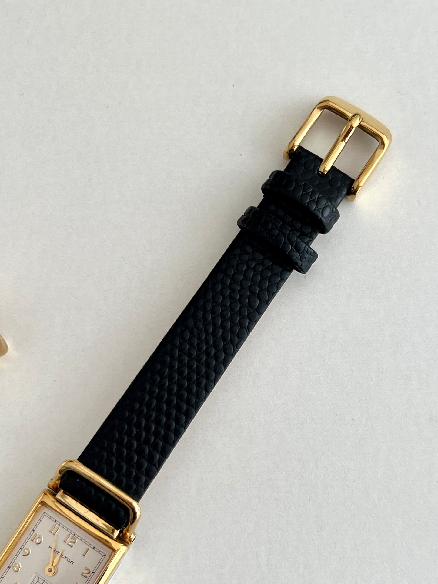 Hamilton Rectangular Gold Tone Dress Women's Watch