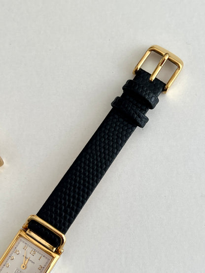Hamilton Rectangular Gold Tone Dress Women's Watch