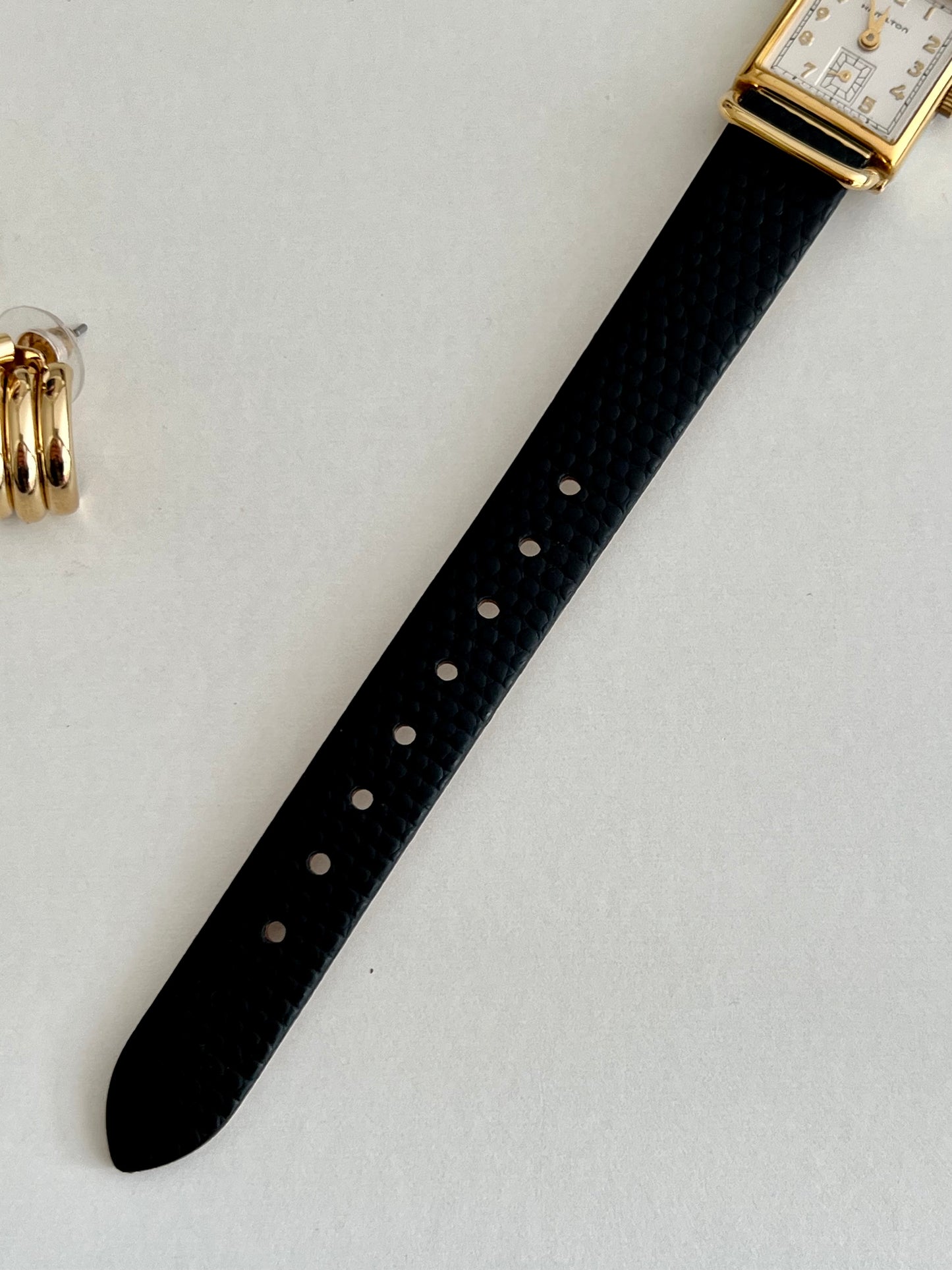 Hamilton Rectangular Gold Tone Dress Women's Watch