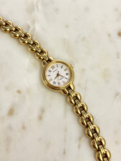 Seiko Belfina Gold Toned Round Woman's Watch