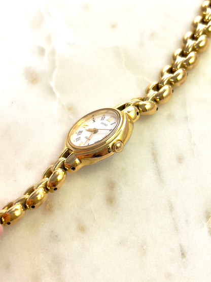 Seiko Belfina Gold Toned Round Woman's Watch