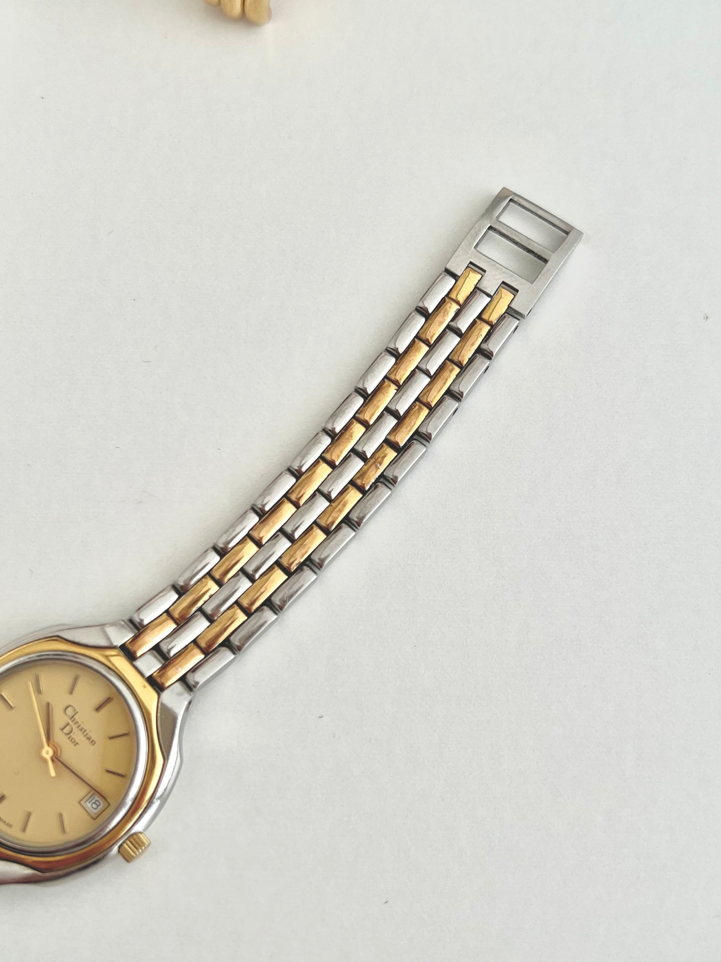 Christian Dior Round Roman Dial Two Tone Womens Watch