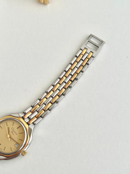 Christian Dior Round Roman Dial Two Tone Womens Watch