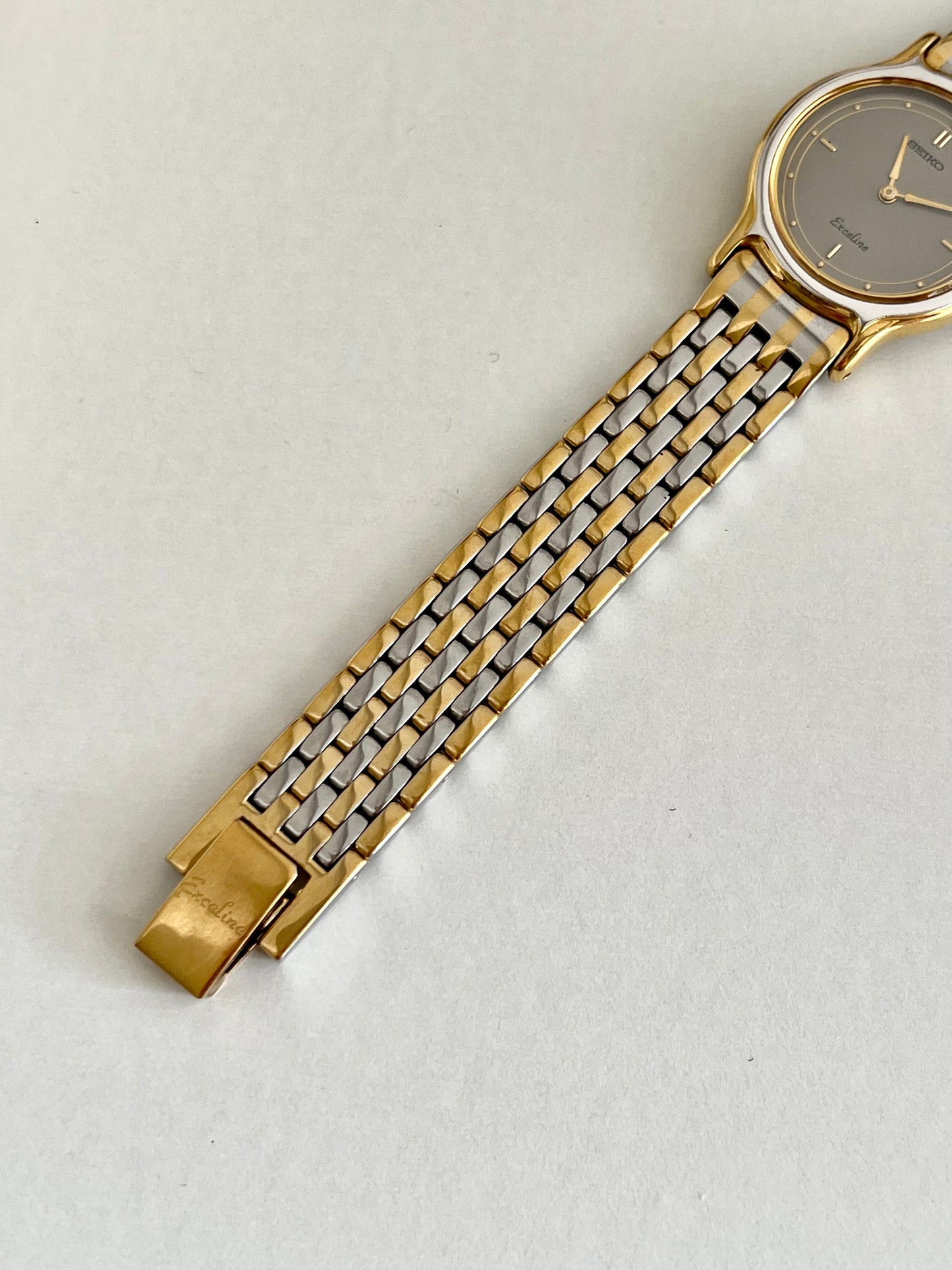 Seiko Exceline Two Tone Sculpted Bracelet Women's Watch