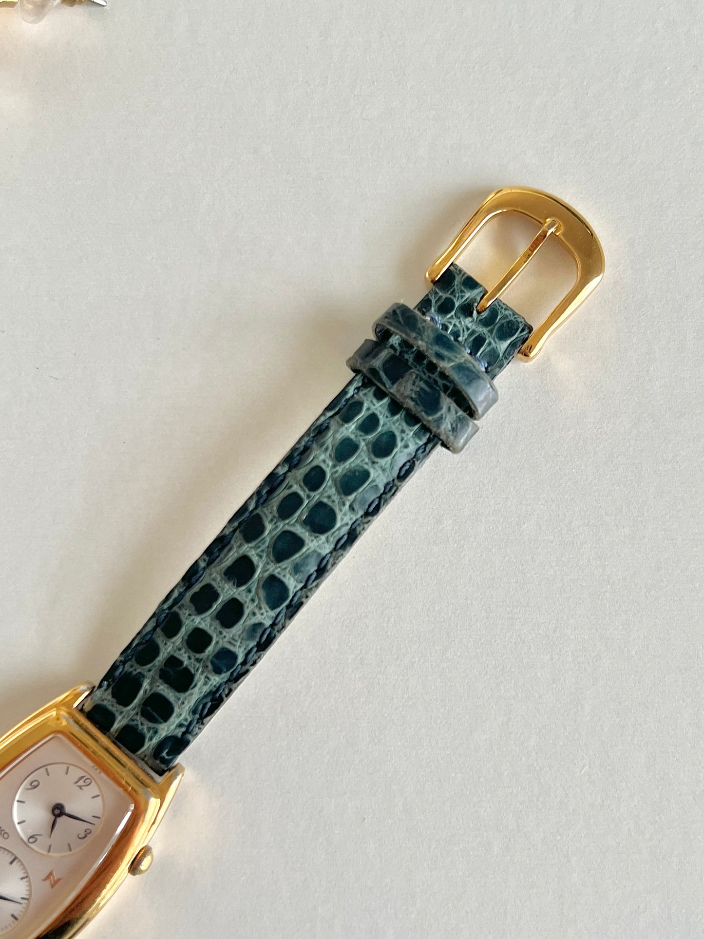 Seiko Noie Dual Dial Tonneau Watch