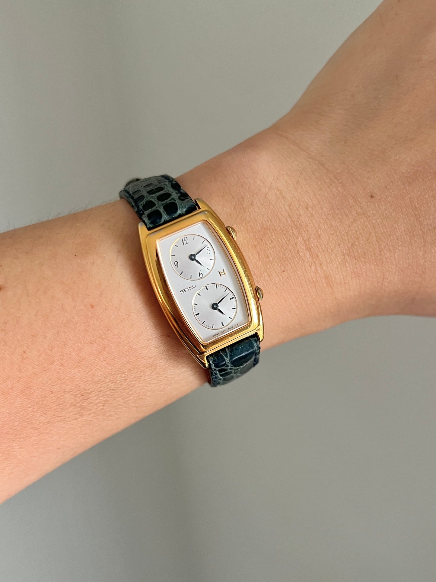 Seiko Noie Dual Dial Tonneau Watch